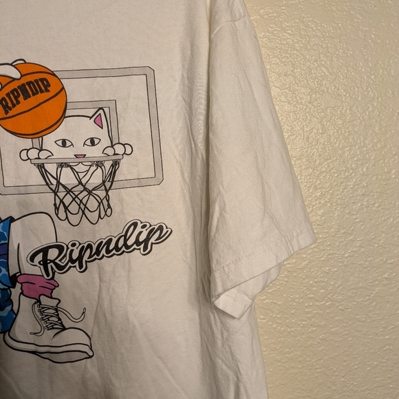 Ripndip White Cat Graphic T-Shirt Size Xl Pre-owned - Picture 4 of 6